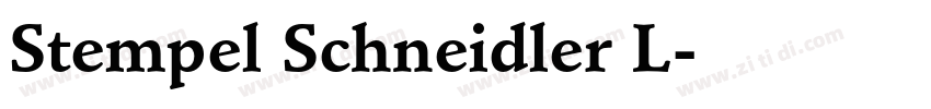 Stempel Schneidler L字体转换